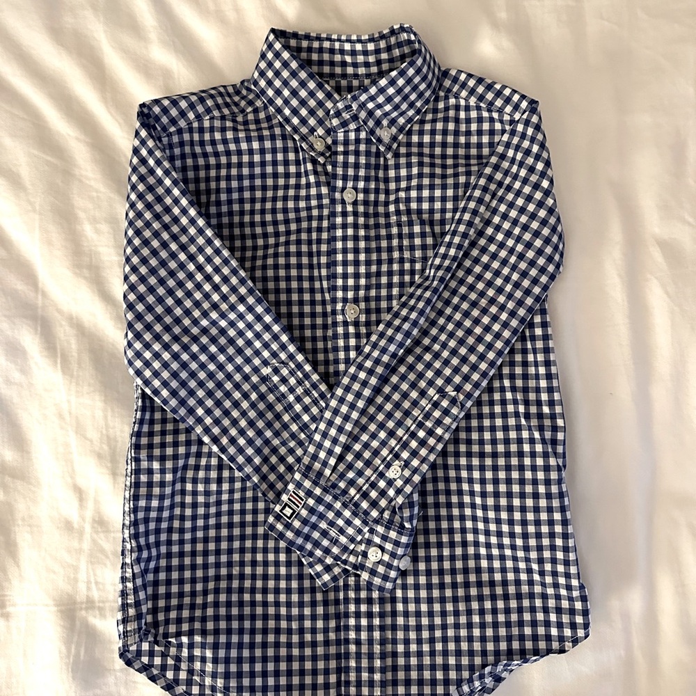 Classic Prep Childswear two boys gingham dress shirts size 6